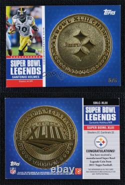 2011 Topps Super Bowl Legends Commemorative Coin Gold /5 Santonio Holmes