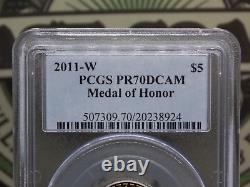 2011 W $5 PROOF Commemorative MEDAL of HONOR Gold PCGS PR70 DCAM #924 ECC&C