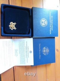 2011 W CAC Graded Medal of Honor Commemorative Coin $5 Gold Proof Coin With OPG