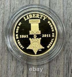 2011 W Medal of Honor Commemorative Coin Program $5 Dollar Gold Proof Coin WithOGP