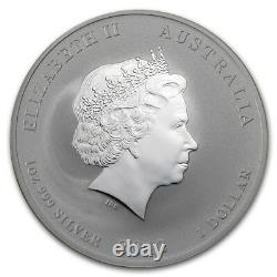 2012 DRAGON LUNAR Perth Mint AUSTRALIA $ 1 OZ SILVER COIN GILDED BOX & COA