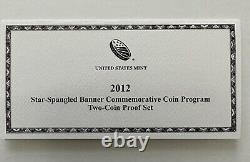 2012 Star Spangled Banner 2 coin Gold/Silver Commemorative Set