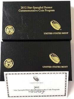 2012 Star Spangled Banner Commemorative 2-Coin Silver/Gold Proof Set