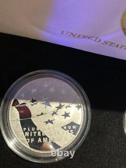 2012 Star Spangled Banner Commemorative 2-coin Proof Set $5 Gold and $1 Silver