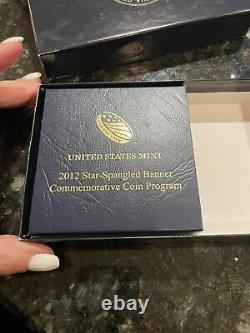 2012 US $5 Proof Gold Coin Star Spangled Banner Commemorative Coin COA