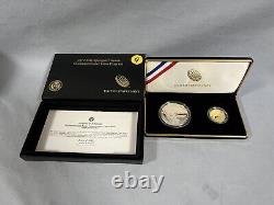 2012-W 2-Coin Gold & Silver Commem Star Spangled Banner Proof Set withBox & COA