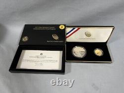 2012-W 2-Coin Gold & Silver Commem Star Spangled Banner Proof Set withBox & COA