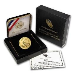 2012 W $5 Star Spangled Banner Gold Commemorative Coin withBox, OGP, COA. 2419 AGW