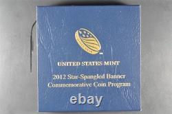 2012 W Star Spangled Banner Commemorative $5 1/4oz Proof Gold with OGP