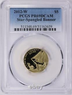2012-w Star-spangled Banner $5 Commemorative Pcgs Pr69dcam