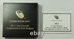 2013 $5 Five Dollar 5-Star Generals Uncirculated Commem Gold Coin as Issued