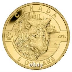 2013 $5 Pure Gold Coin Wolf