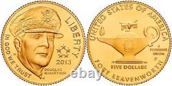 2013 5-Star General $5 Gold Commemorative. Uncirculated. WithOGP