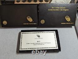 2013 5-Star General's Commemorative 3 Coin Proof Set $5 GOLD $1 SILVER 50C Clad