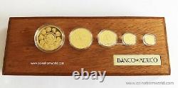 2013 Mexico Mexican Libertad 5 Coin Proof Gold Set Box & COA Banco de Mexico