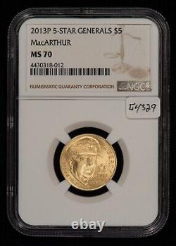 2013-P G$5 5-Star Generals Gold Commemorative Coin MacArthur NGC MS 70 G4329