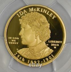 2013-W $10 Ida McKinley First Strike Spouse Gold PR70 DCAM PCGS 927342-18