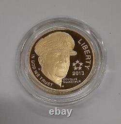 2013-W $5 Five Dollar 5-Star Generals Proof Commem Gold Coin in Capsule Only