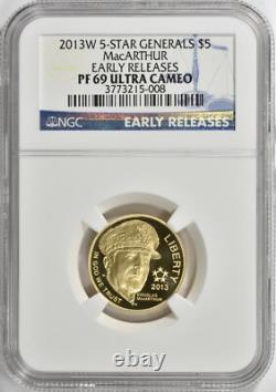 2013-W 5 Star Generals $5 Gold MacArthur Early Releases NGC Proof PF69 UC