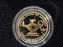 2013-W 5-Star Generals Commemorative $5 Gold PROOF Coin West Point