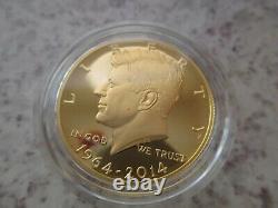 2014 50th Anniversary Kennedy Half Dollar 3/4 oz. Gold Proof Coin US Mint Spots