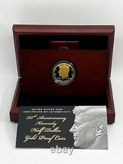 2014 50th Anniversary Kennedy Half-Dollar Gold Proof Coin with Box & COA