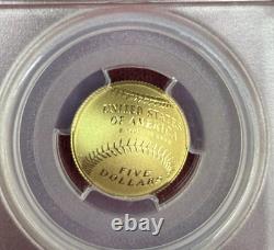2014 $5 Gold Baseball Hall of Fame PCGS PR70 First Pitch First Strike Baltimore