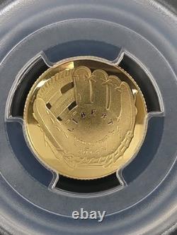 2014 Baseball Gold Quarter Eagle $5. PCGS PR70 DCam Pete Rose. Sig. 24oz AGW