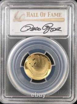 2014 Baseball Gold Quarter Eagle $5. PCGS PR70 DCam Pete Rose. Sig. 24oz AGW