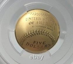 2014 Baseball Gold Quarter Eagle $5. PCGS PR70 DCam Pete Rose. Sig. 24oz AGW