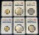 2014 Baseball Hall Of Fame Gold Silver Clad 6 Coin Set Ngc Ms/pf 70 Ultra Cameo