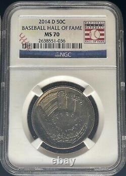 2014 Baseball Hall of Fame Gold Silver Clad 6 Coin Set NGC MS/PF 70 Ultra Cameo