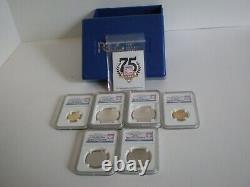 2014 Baseball Hof 6 Coin Collection-gold, Silver, Clad Ngc 70 Early Releases+bonus