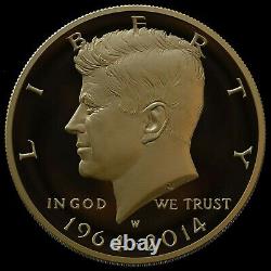 2014 W 50th ANNIVERSARY GOLD KENNEDY HALF DOLLAR 3/4 OZ GOLD Coin with Box + COA