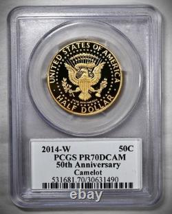 2014-W 50th Anniversary Kennedy Gold Half-Dollar PCGS PR70DCAM Camelot