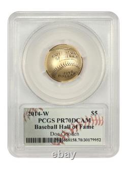 2014-W $5 Baseball Hall of Fame PCGS PR70DCAM (Doc Gooden Autograph)