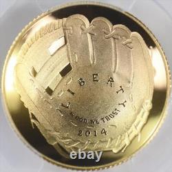 2014-W $5 Proof CommemPCGS PR70DCAM Rickey Henderson Gold Auto