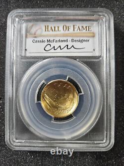 2014-W BASEBALL HALL OF FAME $5 Gold Commemorative PCGS MS70 Cassie Mcfarlane