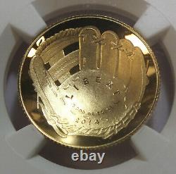 2014-W Baseball $5 Gold Coin NGC PF70 UCam Nolan Ryan Early Releases BX448