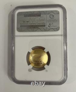 2014 W Baseball HOF $5 Gold Coin- Commemorative -NGC PF 70-Ultra Cameo