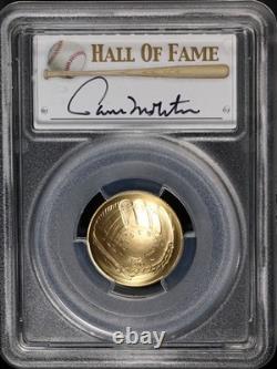 2014-W Baseball HOF Commemorative Gold $5 PCGS MS70 Paul Molitor Autograph