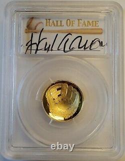 2014-W Baseball Hall of Fame $5 Proof Gold Coin Hank Aaron Signed PCGS PR70 FS