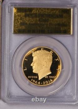2014-W Gold Kennedy 3/4 oz. 50 Cents 50th Anniv. First Strike PCGS PR70 DCAM