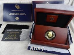 2014-W Kennedy Half Dollar 3/4 oz Gold Commemorative Proof Box & COA US Mint