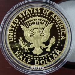 2014-W Kennedy Half Dollar 3/4 oz Gold Commemorative Proof Box & COA US Mint
