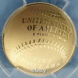 2014 W PCGS Proof 70 Deep Cameo GOLD Baseball Glove $5 Coin, Pete Rose Signature