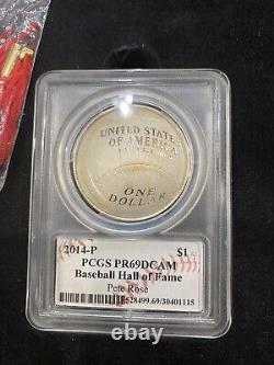 2014-W Pete Rose 3 Coin Gold & Silver Baseball Hall of Fame Set PCGS PR-70 DCAM