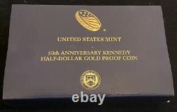 2014-W Proof Gold JFK Kennedy 50c PCGS PR69DCAM! Includes orig. Govt packaging