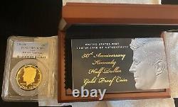 2014-W Proof Gold JFK Kennedy 50c PCGS PR69DCAM! Includes orig. Govt packaging