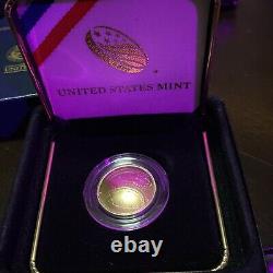 2014-W UNC Gold $5 Commemorative Baseball Hall Of Fame Coin WithBox, Sleeve, COA